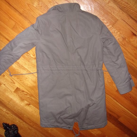 womens extra small x brown winter trench coat long - Picture 5 of 6